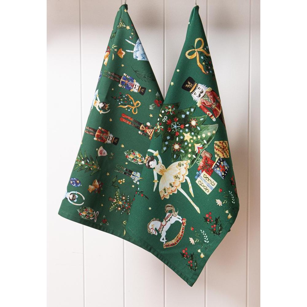 Ashdene Christmas Wonderland Set of 2 Kitchen Towel Green