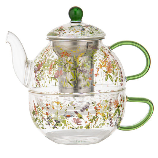 Ashdene Wildflowers Forest Glass Tea For One