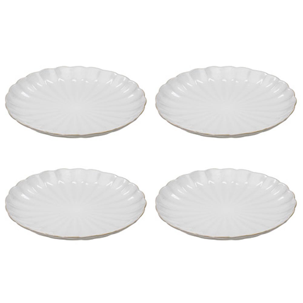 Ladelle Marguerite 4 Piece Dinner Plate Set