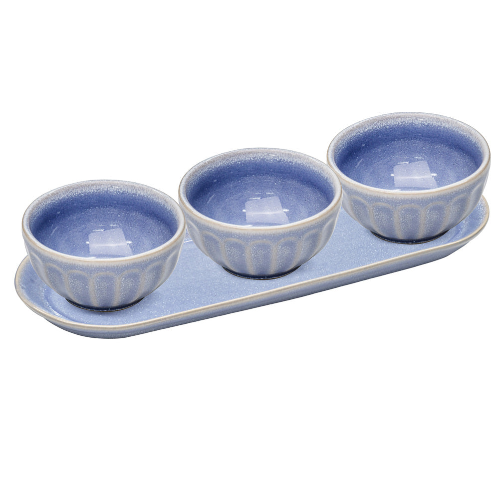 Ladelle Marguerite 4 Piece Bowl & Tray Set