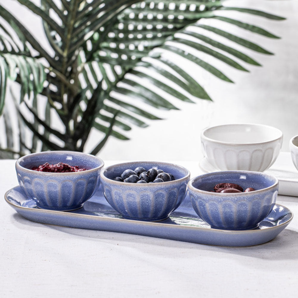 Ladelle Marguerite 4 Piece Bowl & Tray Set