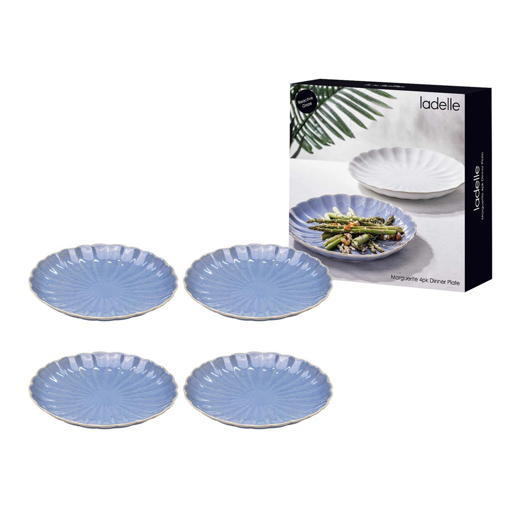 Ladelle Marguerite 4 Piece Dinner Plate Set