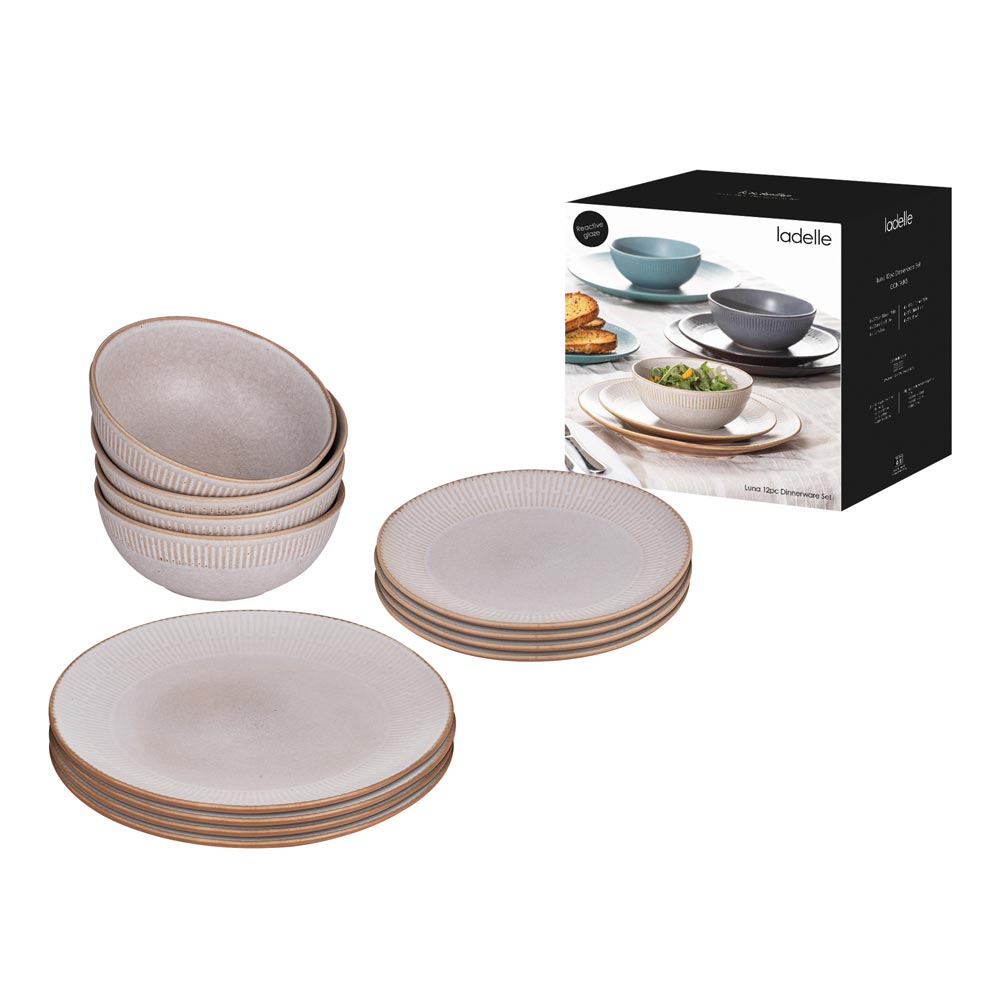 Ladelle Luna 12 Piece Dinner Set