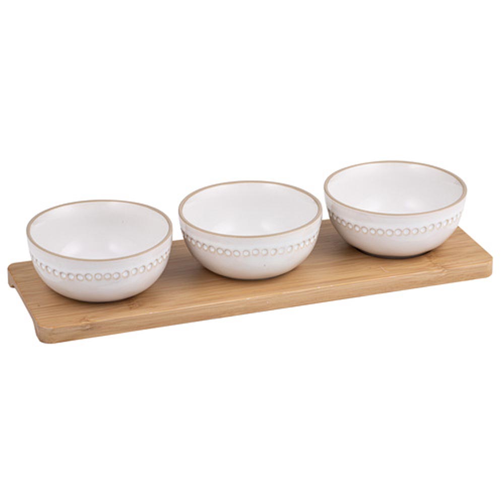 Ladelle Cameo 4 Piece Bowl & Tray Set