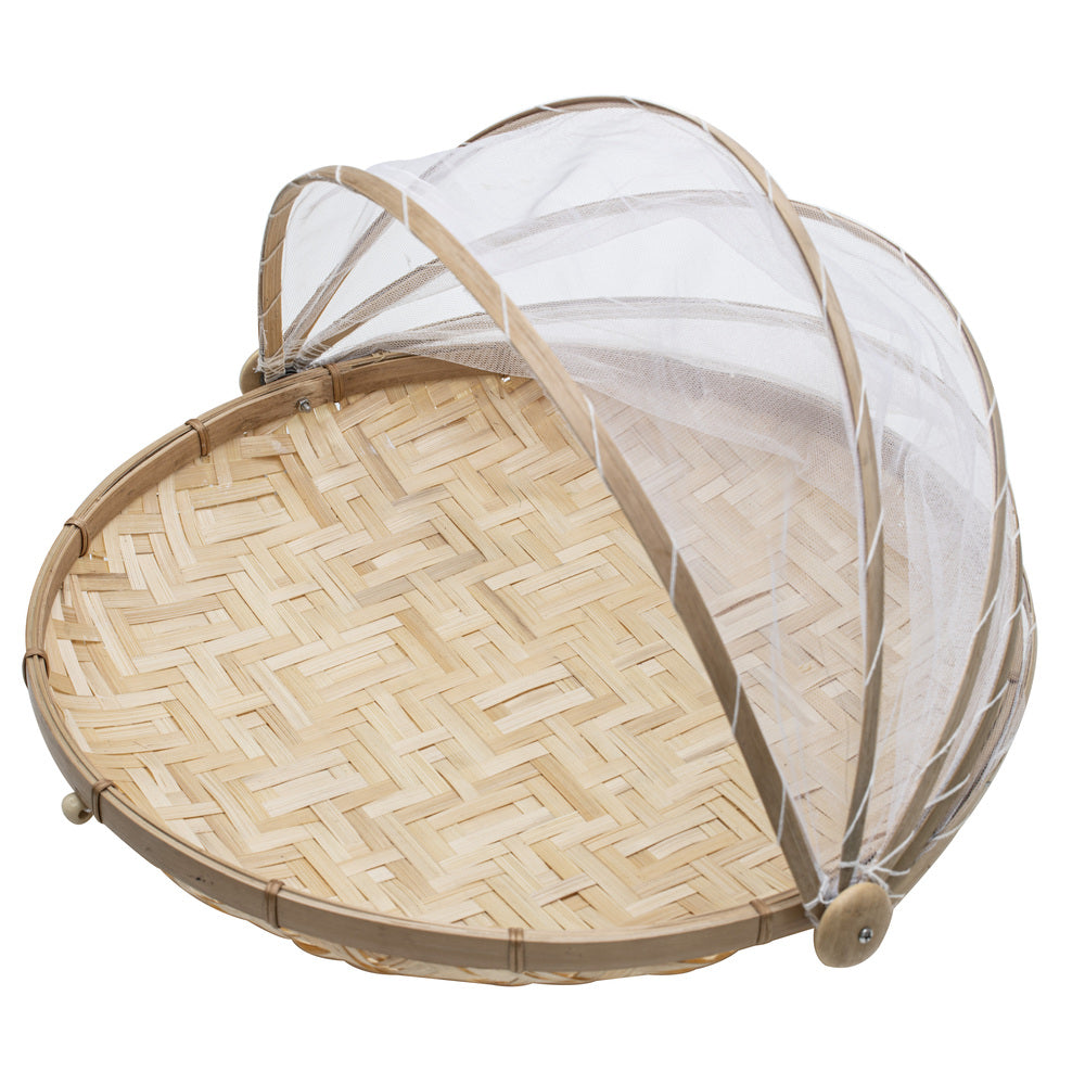 Ladelle Bamboo Woven Collapsible Food Cover 42x5cm