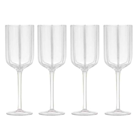 Ladelle Stripe Set of 4 Wine Glasses