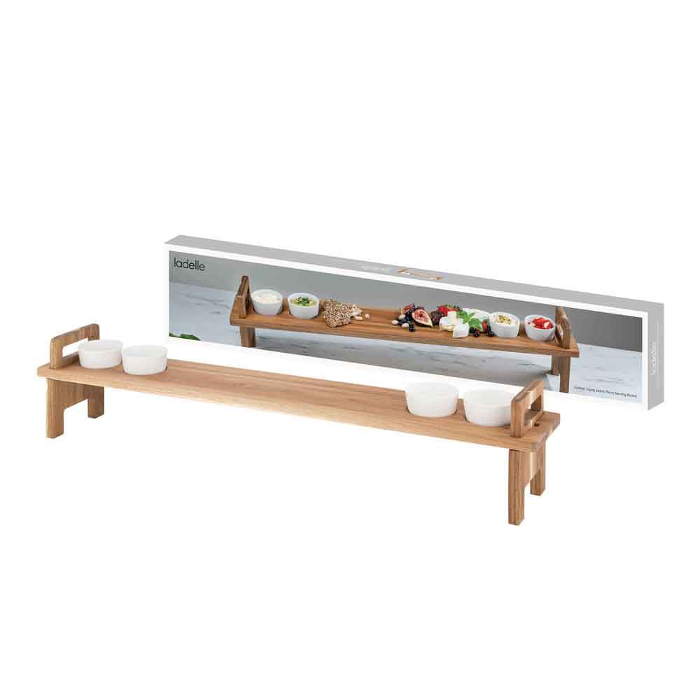 Ladelle Gather Tapas Plank Serving Board With Bowls