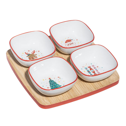 Ladelle Candy 5 Piece Bowl & Tray Set