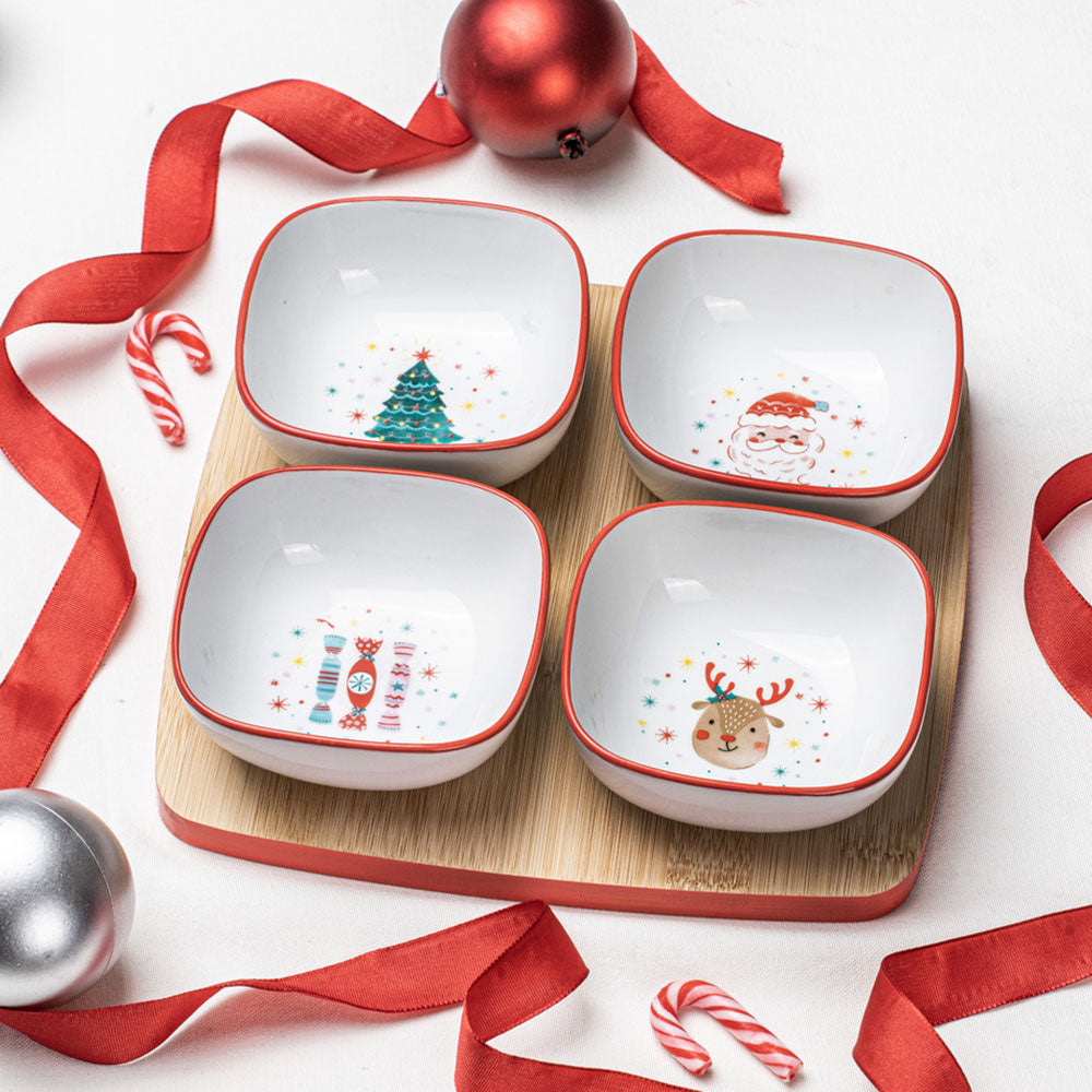 Ladelle Candy 5 Piece Bowl & Tray Set