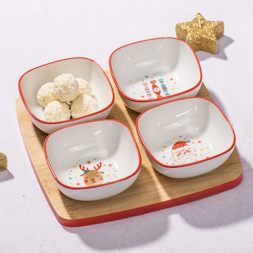 Ladelle Candy 5 Piece Bowl & Tray Set