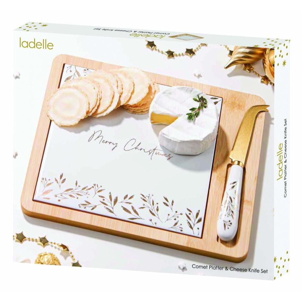 Ladelle Comet Platter and Cheese Knife Set