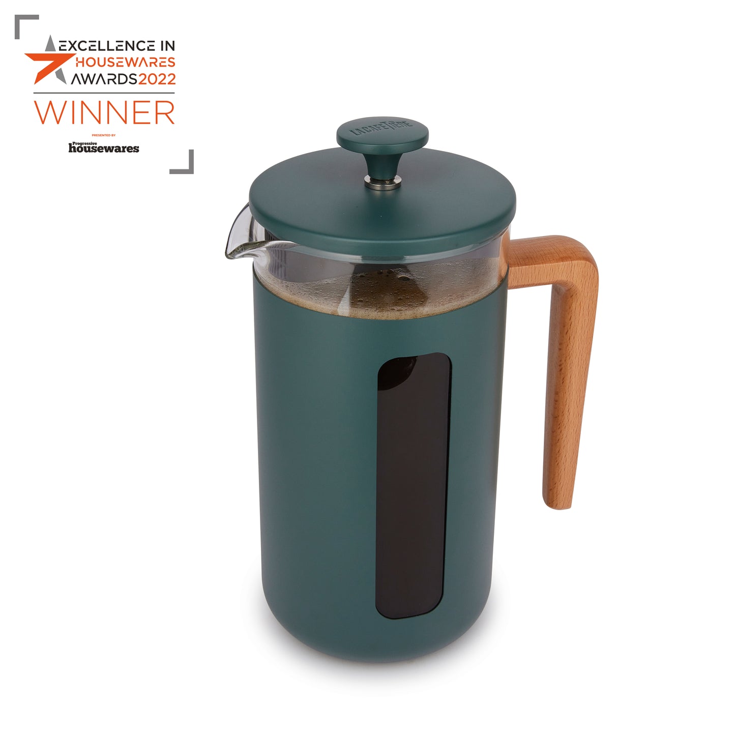 La cafetiere Pisa Eight Cup Stainless Steel Cafetiere