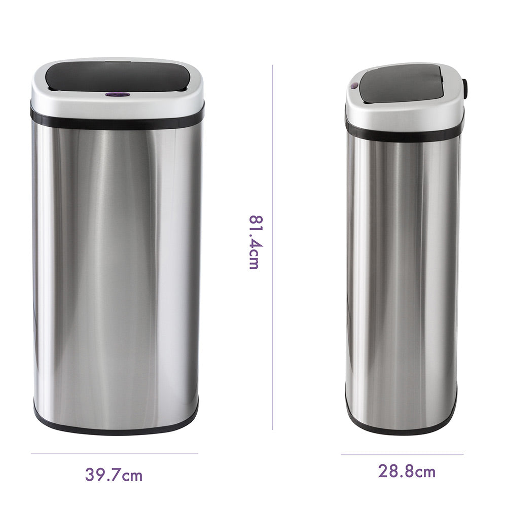 Hacienda Stainless Steel Motion Sensor Rubbish Bin