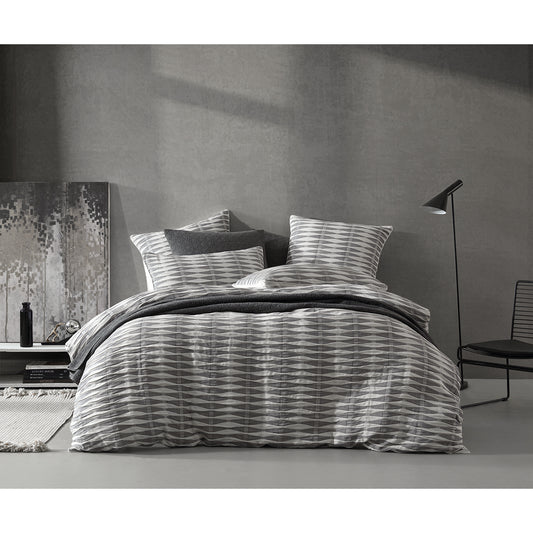 Platinum Collection Kirby Charcoal Quilt Cover Set