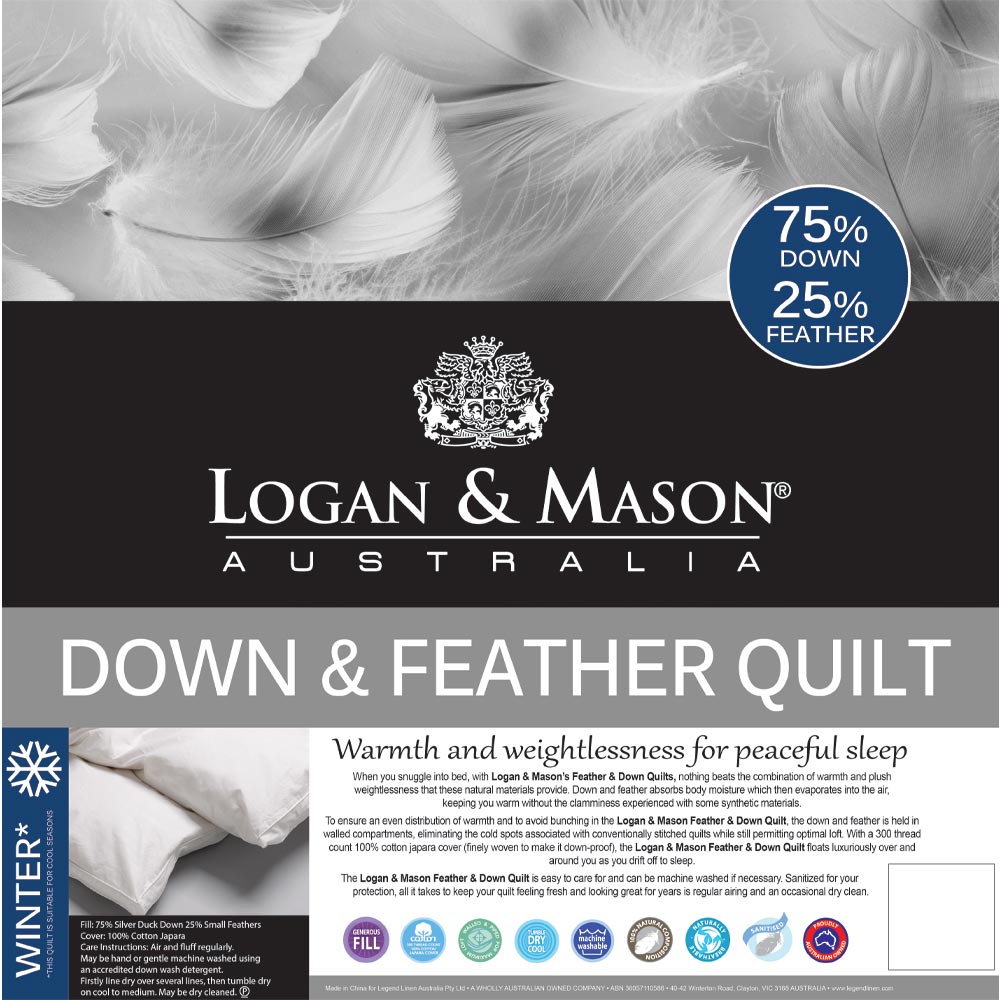 Logan & Mason 75/25 Duck Down & Feather Quilt