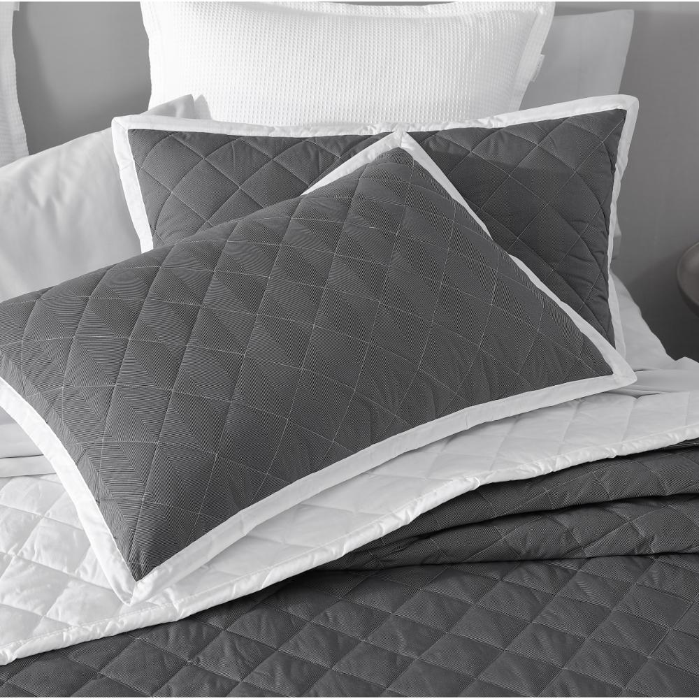 Logan & Mason Essex Set Of 2 Quilted Pillowcases