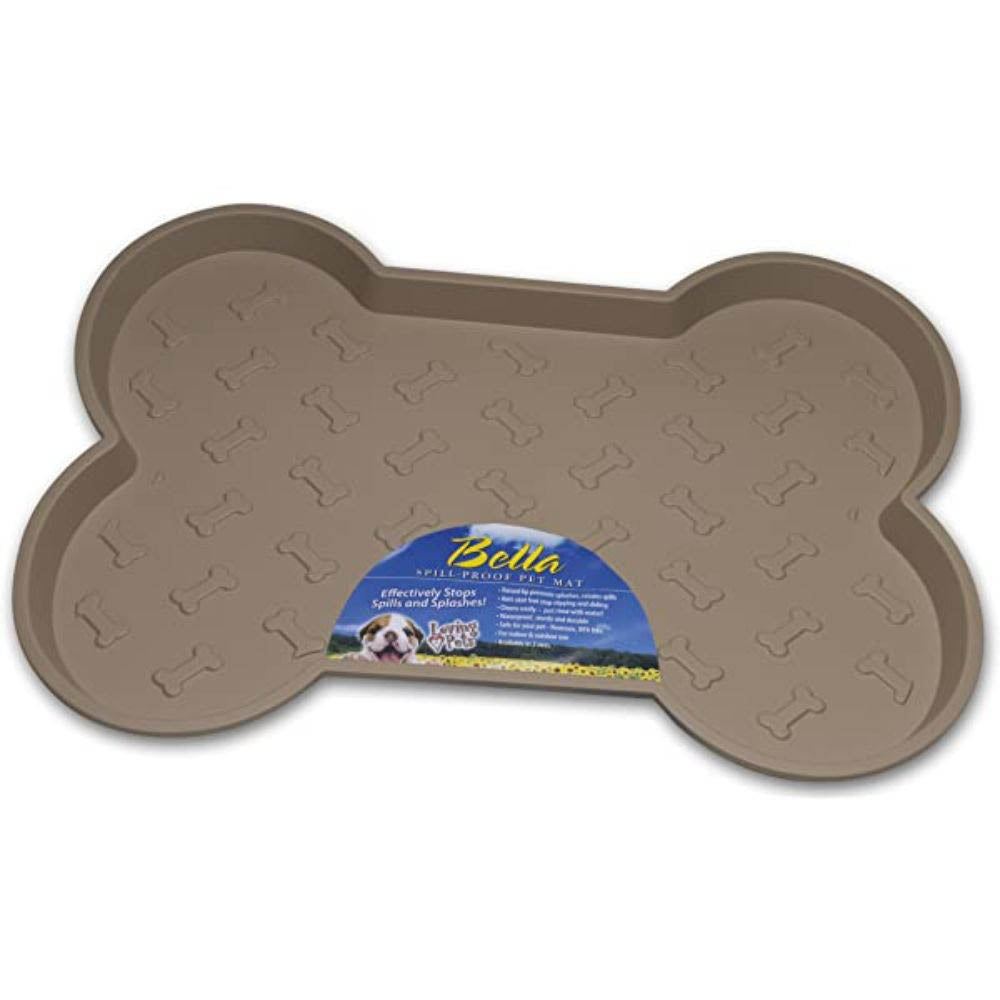 Loving Pets Bella Spill Proof Dog Feeding Mat Tan