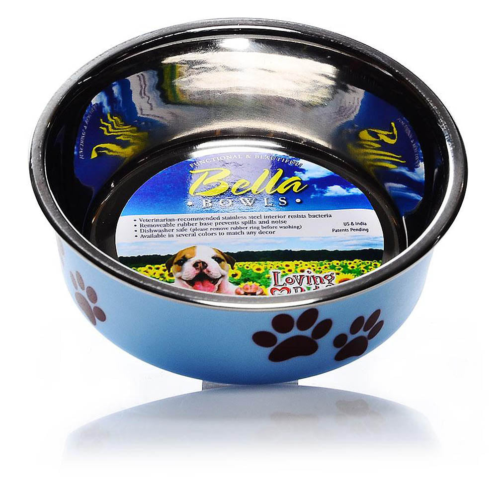 Loving Pets Bella Dog Bowl Murano Blue