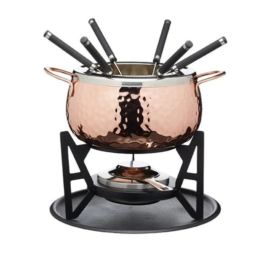 Artesa Copper Finish Fondue Set
