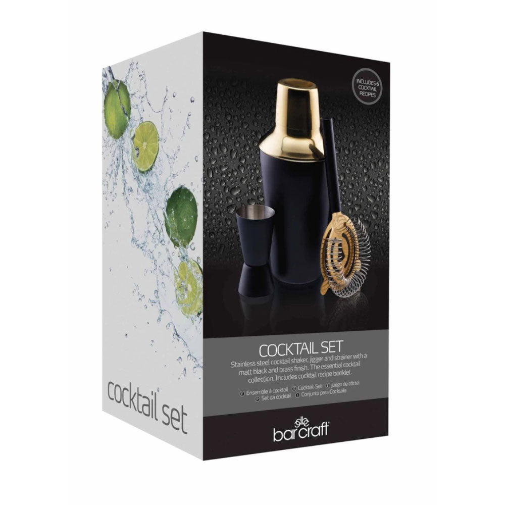 Barcraft 3 Piece Cocktail Set 500ml