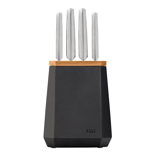 Furi Stone 5 Piece Knife Block Set Midnight