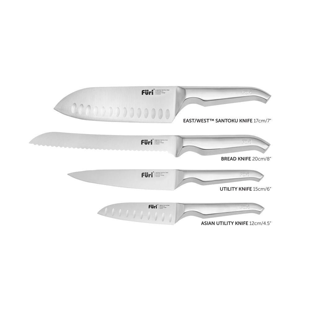 Furi Stone 5 Piece Knife Block Set Midnight