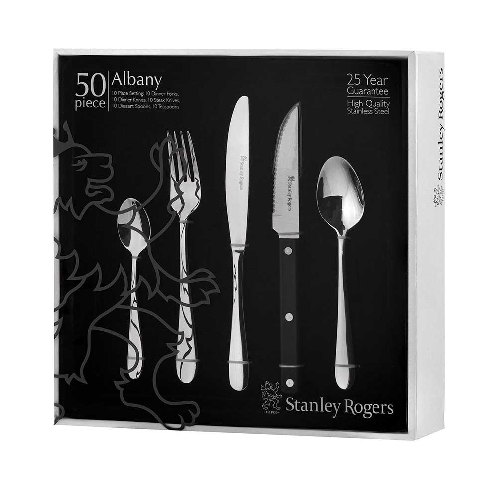 Stanley Rogers Albany 50 Piece Cutlery Set with Steak Knives