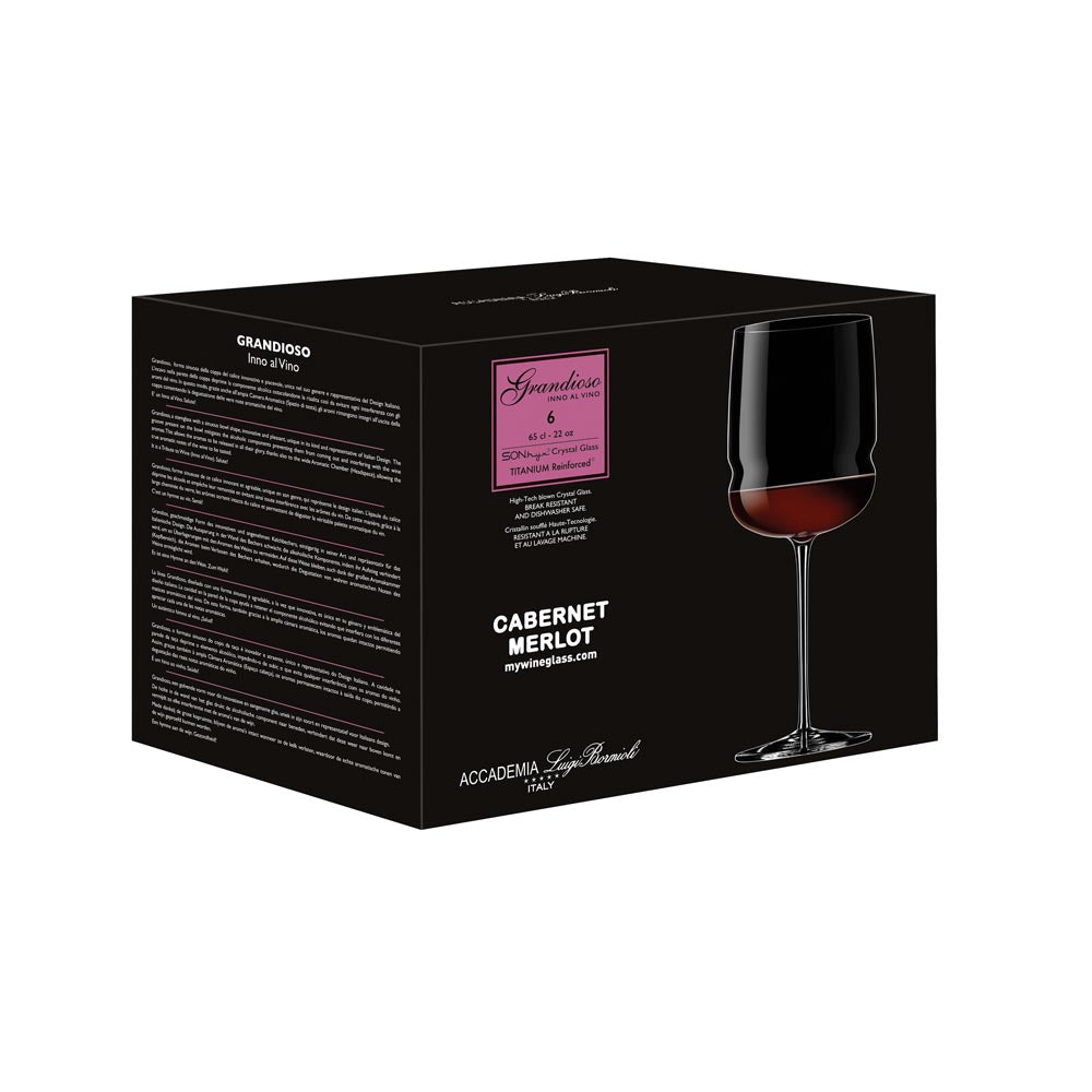 Luigi Bormioli Grandioso Set of 6 Cabernet  Merlot Glasses 660ml