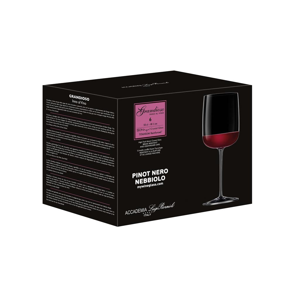 Luigi Bormioli Grandioso Set of 6 Pinot Glasses 550ml