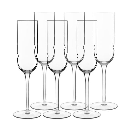 Luigi Bormioli Grandioso Set of 6 Champagne Glasses 210ml