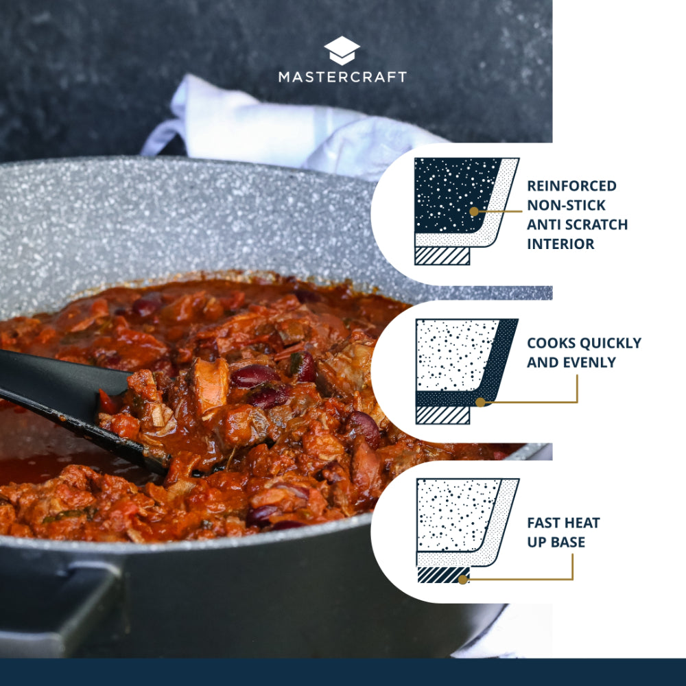 Mastercraft Casserole Dish Cast Aluminium 16cm Black