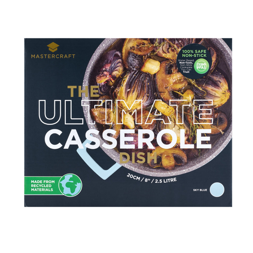 Mastercraft Casserole Dish Cast Aluminium 20cm Sky Blue