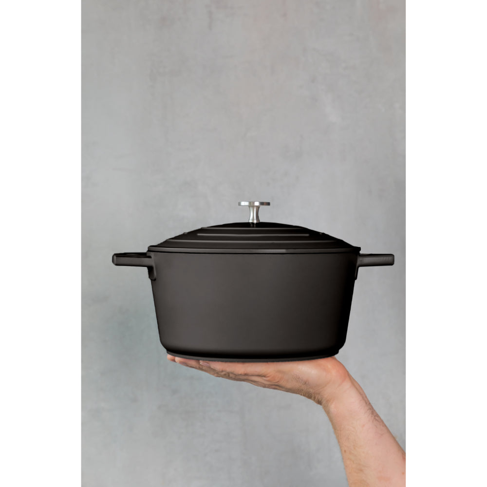 Mastercraft Casserole Dish Cast Aluminium 24cm Black