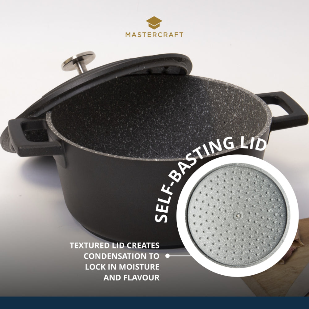 Mastercraft Casserole Dish Cast Aluminium 24cm Black