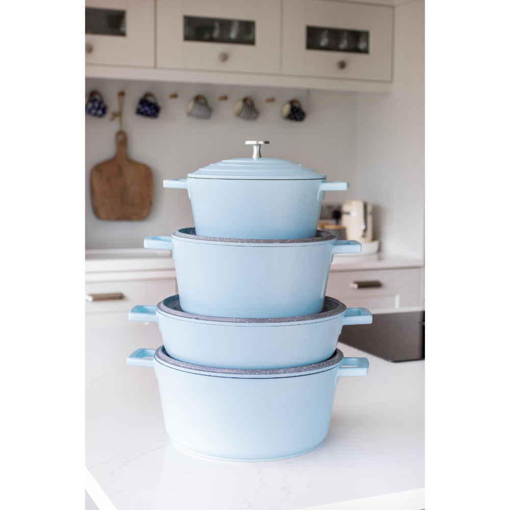 Mastercraft Casserole Dish Cast Aluminium 24cm Sky Blue