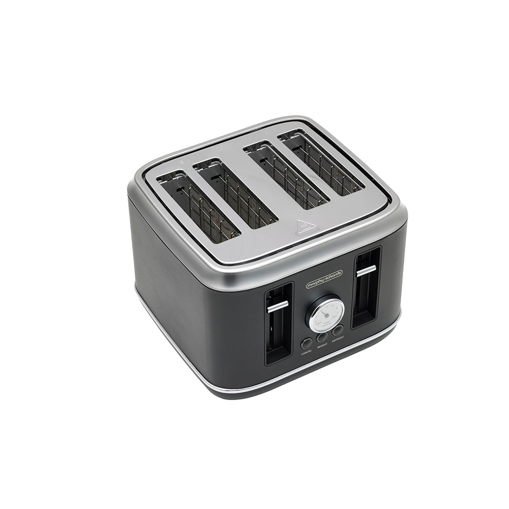 Morphy Richards Boutique 4 Slice Retro Toaster Black