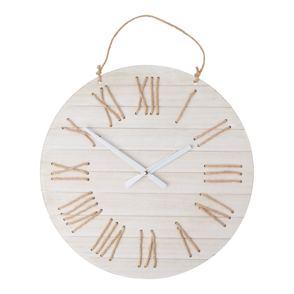 Wooden Clock White