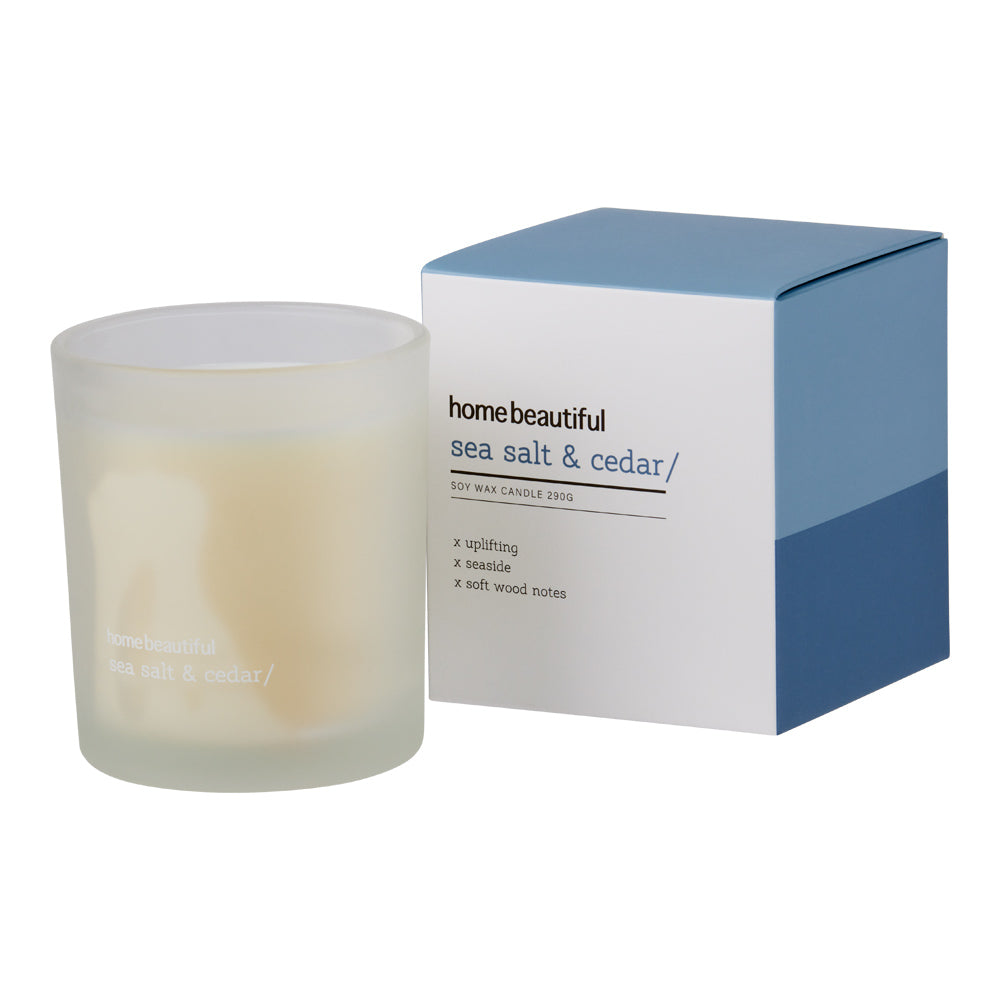 Home Beautiful Candle Sea Salt & Cedar