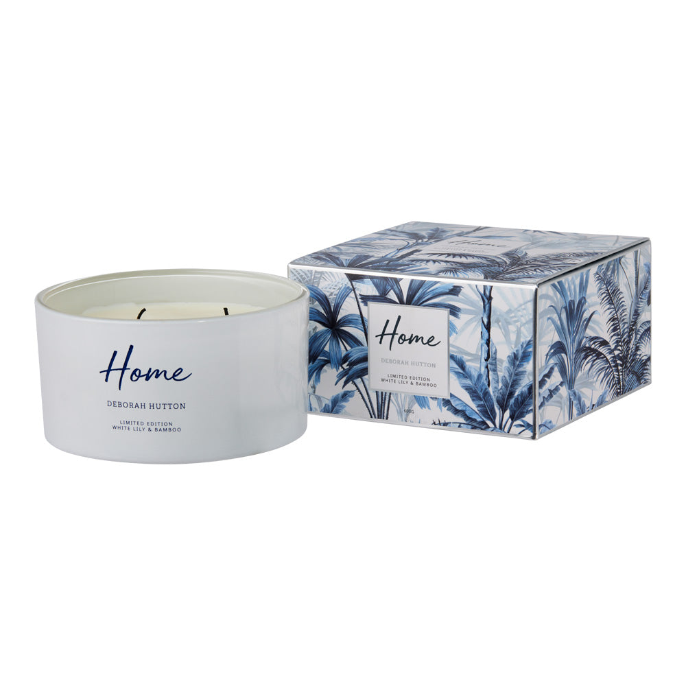 Deborah Hutton 4 Wick Candle White Lily & Bamboo