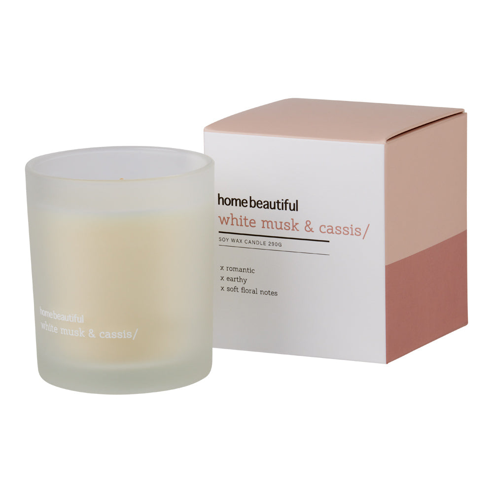 Home Beautiful Candle White Musk and Cassis