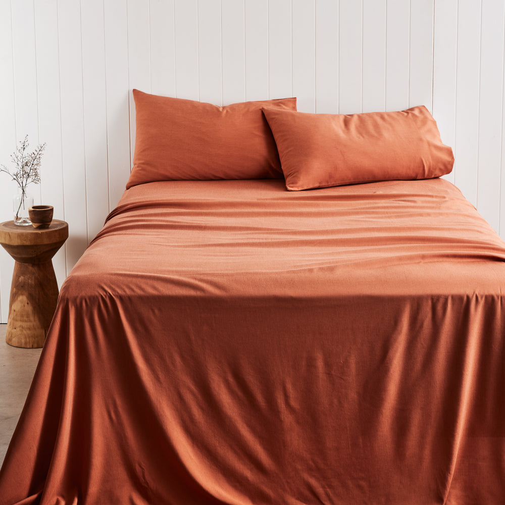 Adorn Living Bamboo Blend Sheet Set Rust