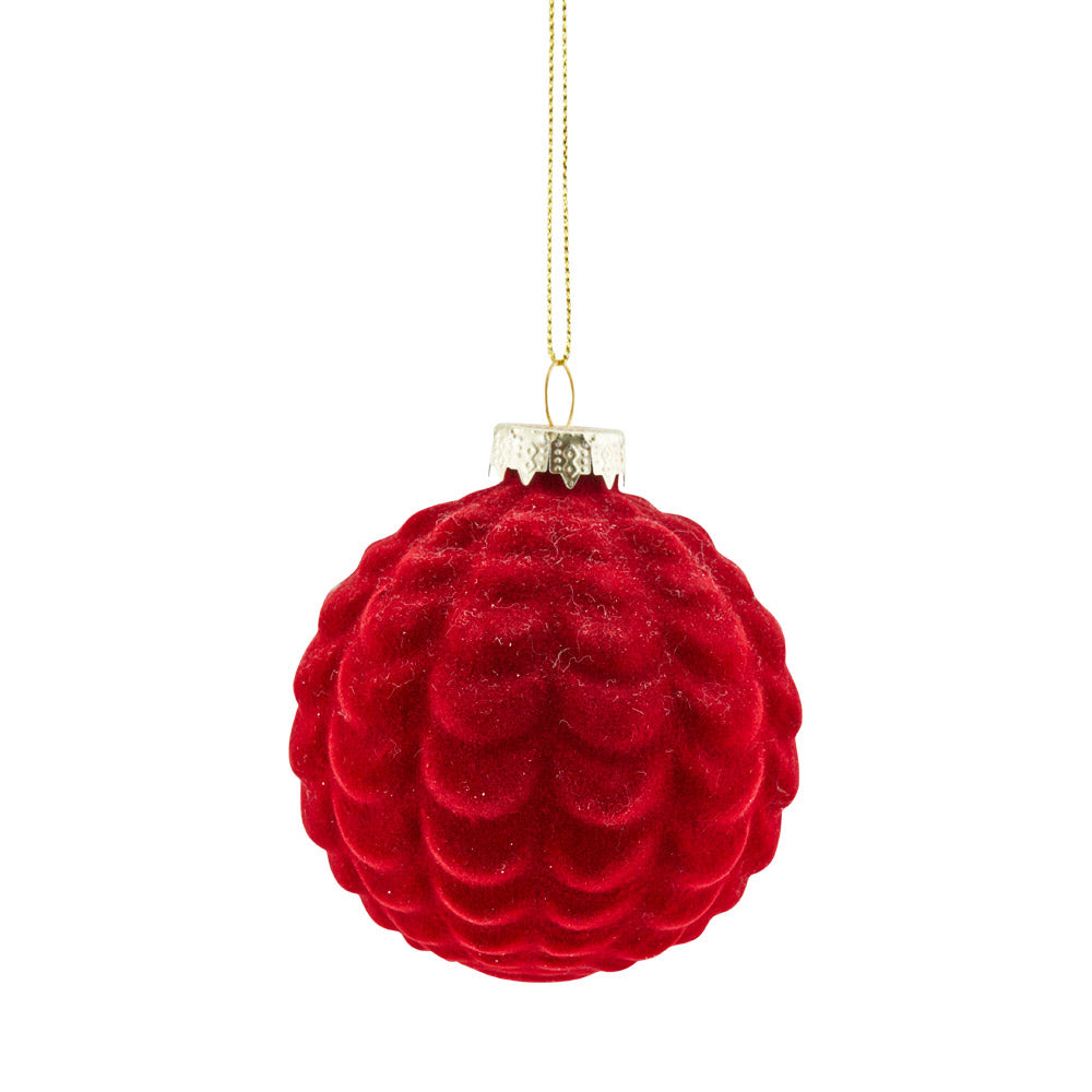 MyHouse Bauble Velvet Pinecone Red