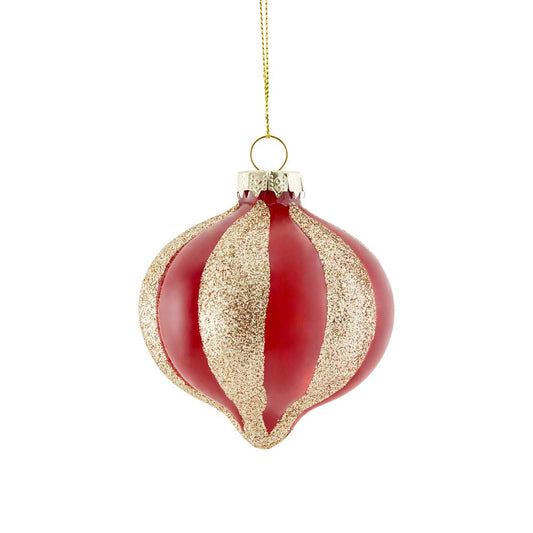 MyHouse Bauble Teardrop Red Gold