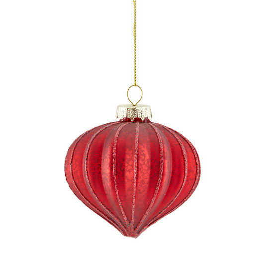 MyHouse Bauble Teardrop Stripe Red