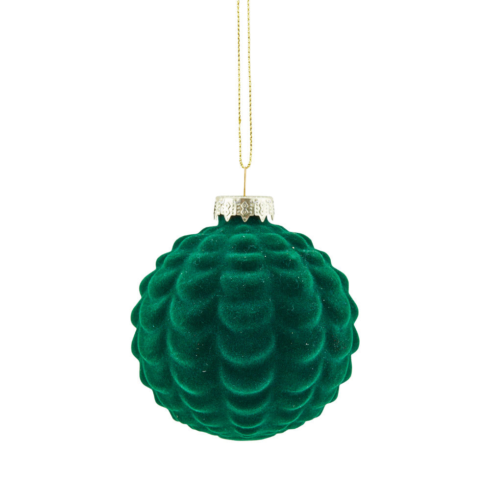 MyHouse Bauble Velvet Pinecone Green