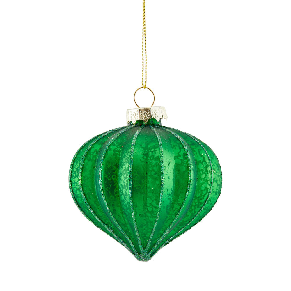 MyHouse Bauble Teardrop Stripe Green