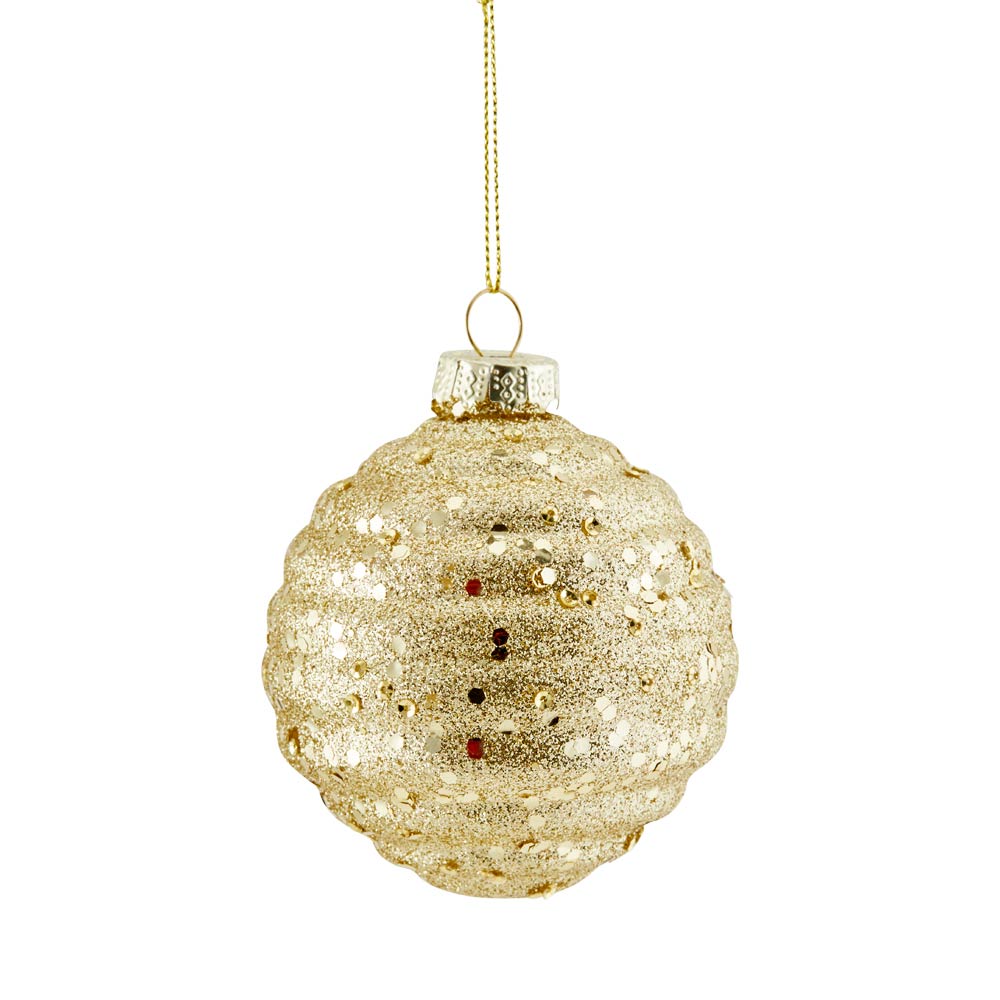 MyHouse Bauble Ribbed Sequin Gold