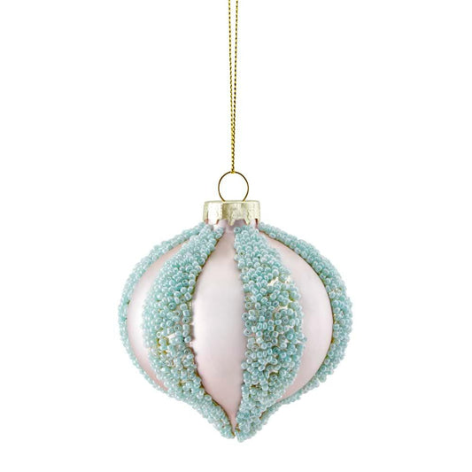 MyHouse Bauble Beaded Teardrop Pink & Blue