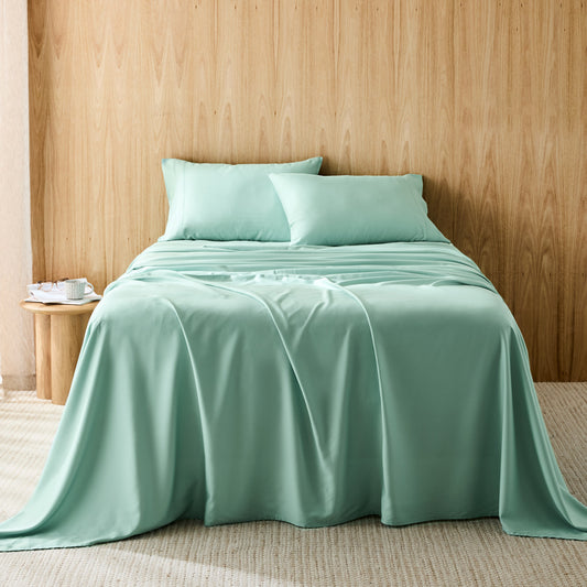 Riley Bamboo Cotton Sheet Set Jade