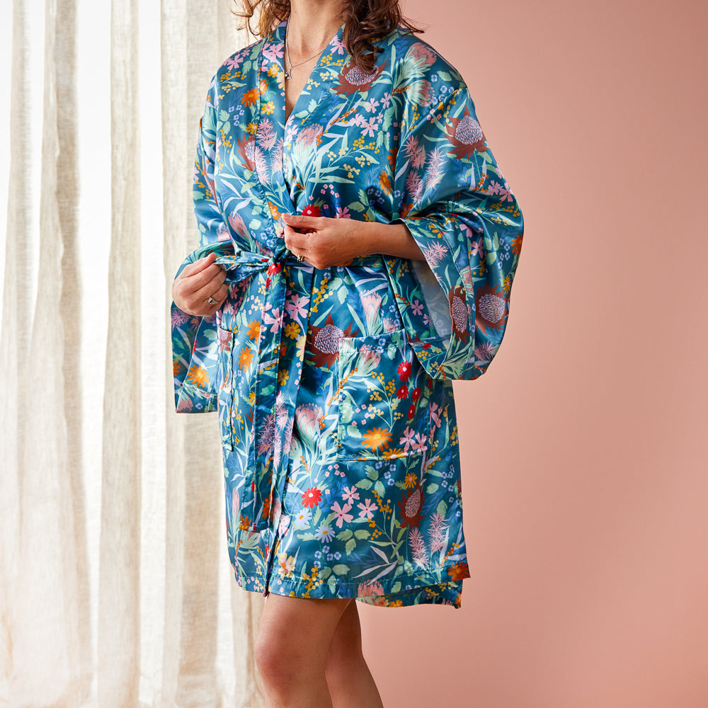 Alex Liddy Haven Satin Robe